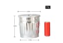 Jinfa Mülleimer mit Deckel Metall Silber 7 Liter Bild 1