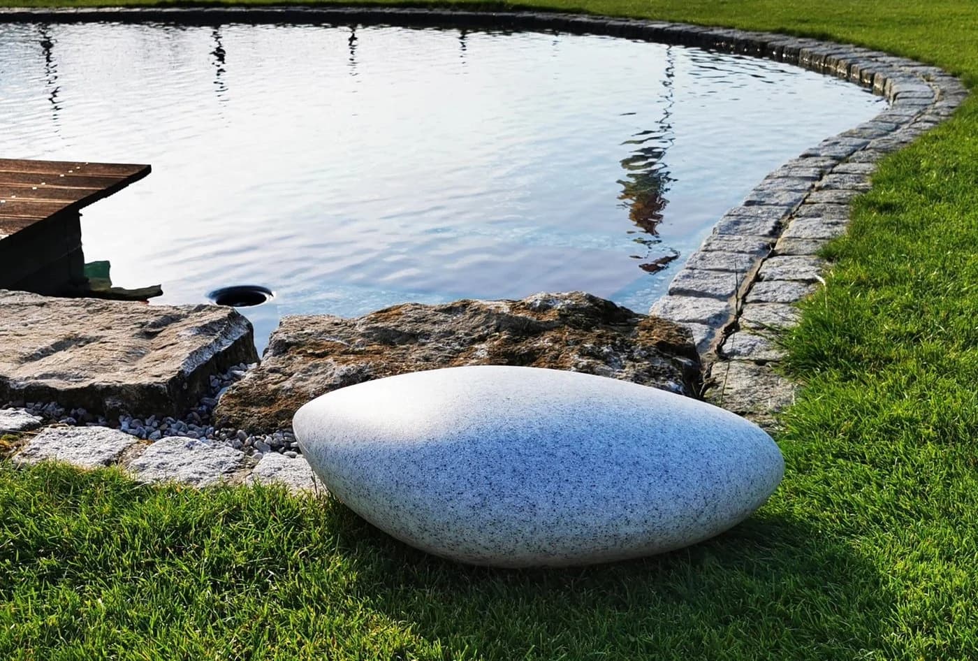 Trango LED Gartenleuchte Granitstein-Optik Oval-Stein IP65 - Bild 3