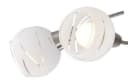 TRANGO LED Deckenleuchte 3-flammig Dimmbar Edelstahl-Optik Bild 3