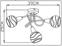 TRANGO LED Deckenleuchte 3-flammig Dimmbar Edelstahl-Optik Bild 4