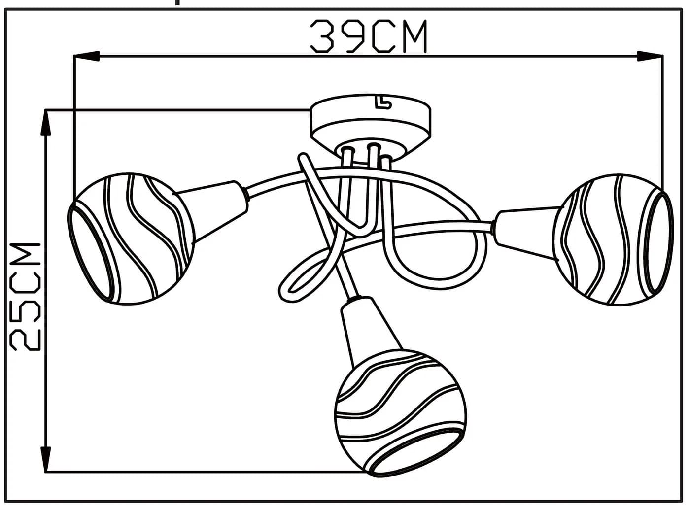 TRANGO LED Deckenleuchte 3-flammig Dimmbar Edelstahl-Optik - Bild 4