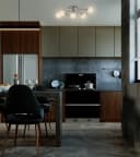 TRANGO LED Deckenleuchte 5-flammig Dimmbar Edelstahl-Optik Bild 1