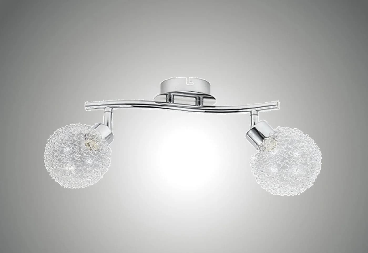 TRANGO LED Deckenleuchte 2-flammig 1002-28 Chromoptik Serie Amelia inkl. 2x G9 LED Leuchtmittel 3.000K warmweiß - Bild 2