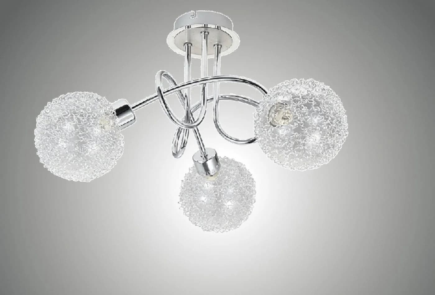TRANGO LED Deckenleuchte 3-flammig 1002-38 Chromoptik Serie AMELIA inkl. 3x G9 LED Leuchtmittel 3.000K warmweiße Lichtfarbe - Bild 2