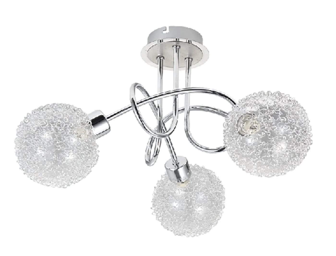 TRANGO LED Deckenleuchte 3-flammig 1002-38 Chromoptik Serie AMELIA inkl. 3x G9 LED Leuchtmittel 3.000K warmweiße Lichtfarbe - Bild 4