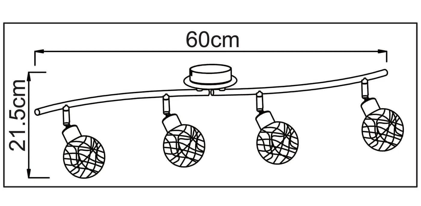 TRANGO LED Deckenstrahler 4-flammig 1002-48 LED Deckenleuchte Chromoptik Serie Amelia inkl. 4x G9 LED Leuchtmittel 3.000K warmweiße Lichtfarbe - Bild 3