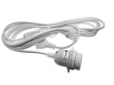 TRANGO Pendelleuchte E27 Weiß mit Schalter 3,5m Kabel Bild 2