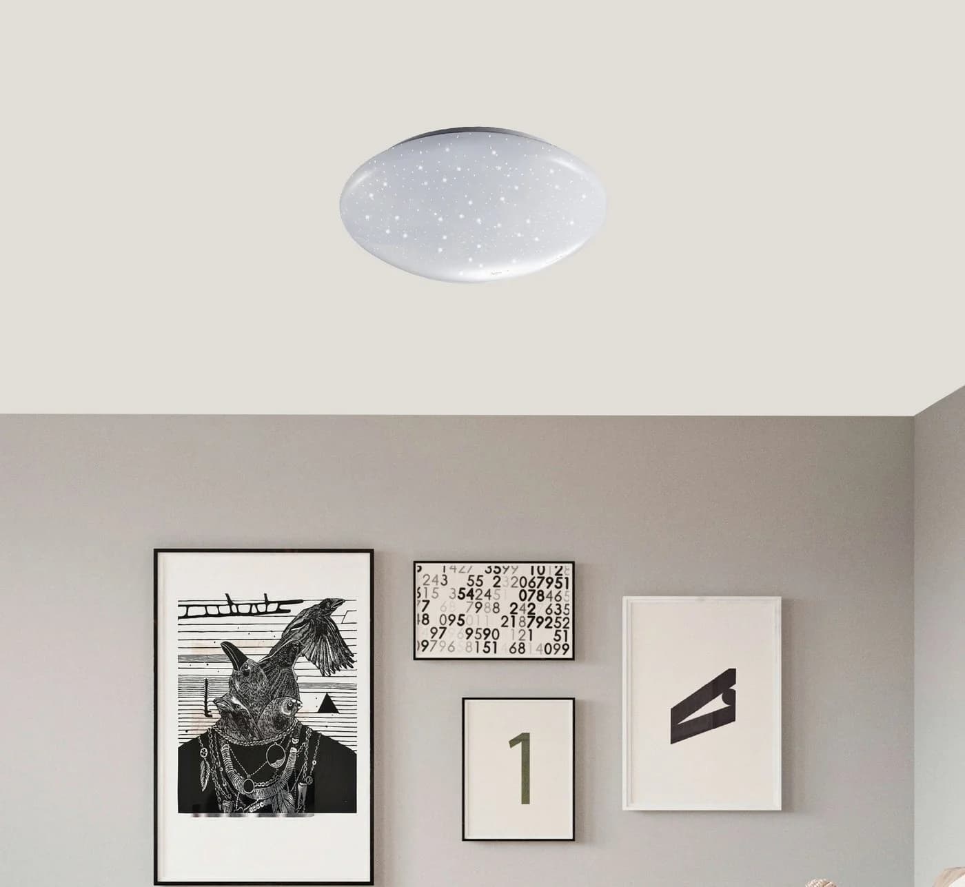 TRANGO LED Deckenleuchte ROSIE Weiß Satiniert Kristalleffekt - Bild 4