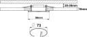 TRANGO LED Einbaustrahler 6er Set IP44 Edelstahl gebürstet 3-Stufen dimmbar Bild 3