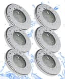 TRANGO LED Einbaustrahler 6er Set IP44 Edelstahl Poliert 3-Stufen Dimmbar Bild 2
