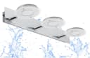 TRANGO LED Deckenleuchte 3-flammig IP44 Chrom-Optik Modern Bild 2