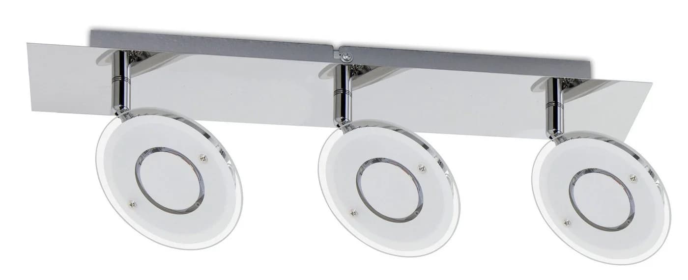 TRANGO LED Deckenleuchte 3-flammig IP44 Chrom-Optik Modern - Bild 3