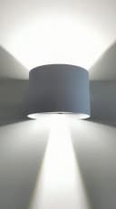 TRANGO LED Außen-Wandleuchte 3035T Silber IP44 Up & Down Bild 3