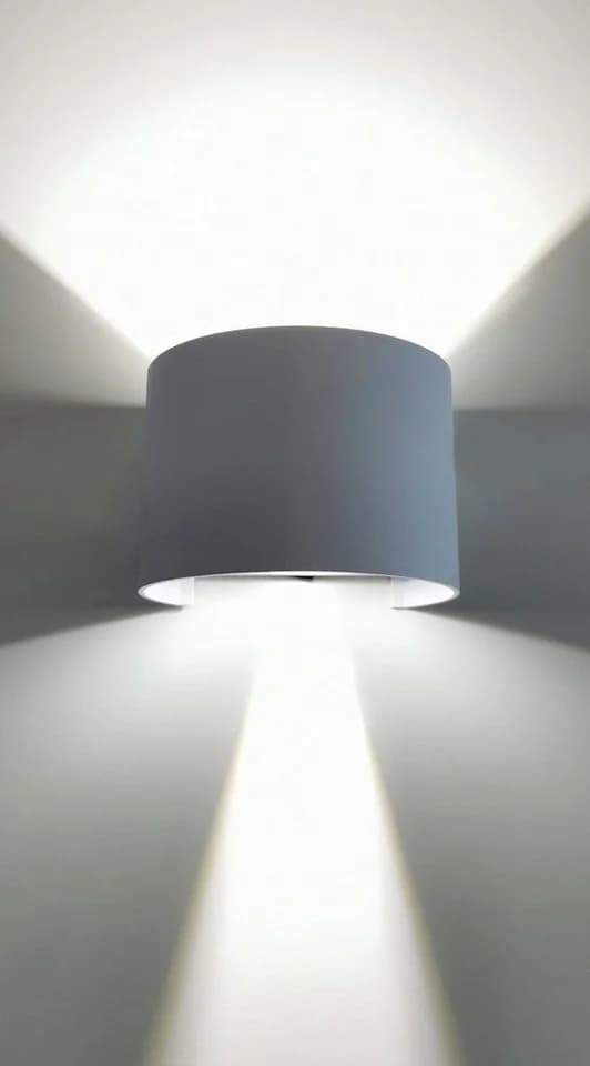 TRANGO LED Außen-Wandleuchte 3035T Silber IP44 Up & Down - Bild 3