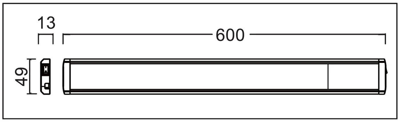 TRANGO LED Unterbauleuchte 600mm 4-Stufen Dimmbar Titan/Weiss - Bild 3