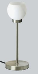 TRANGO LED Tischleuchte Nickel matt satiniertes Glas Serie EARTH Bild 5