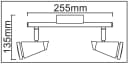TRANGO LED Deckenstrahler 2-flammig Badleuchte IP44 Nickel matt Bild 4