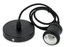 TRANGO Pendelleuchte 9000B Schwarz E27 Industriell Bild 1