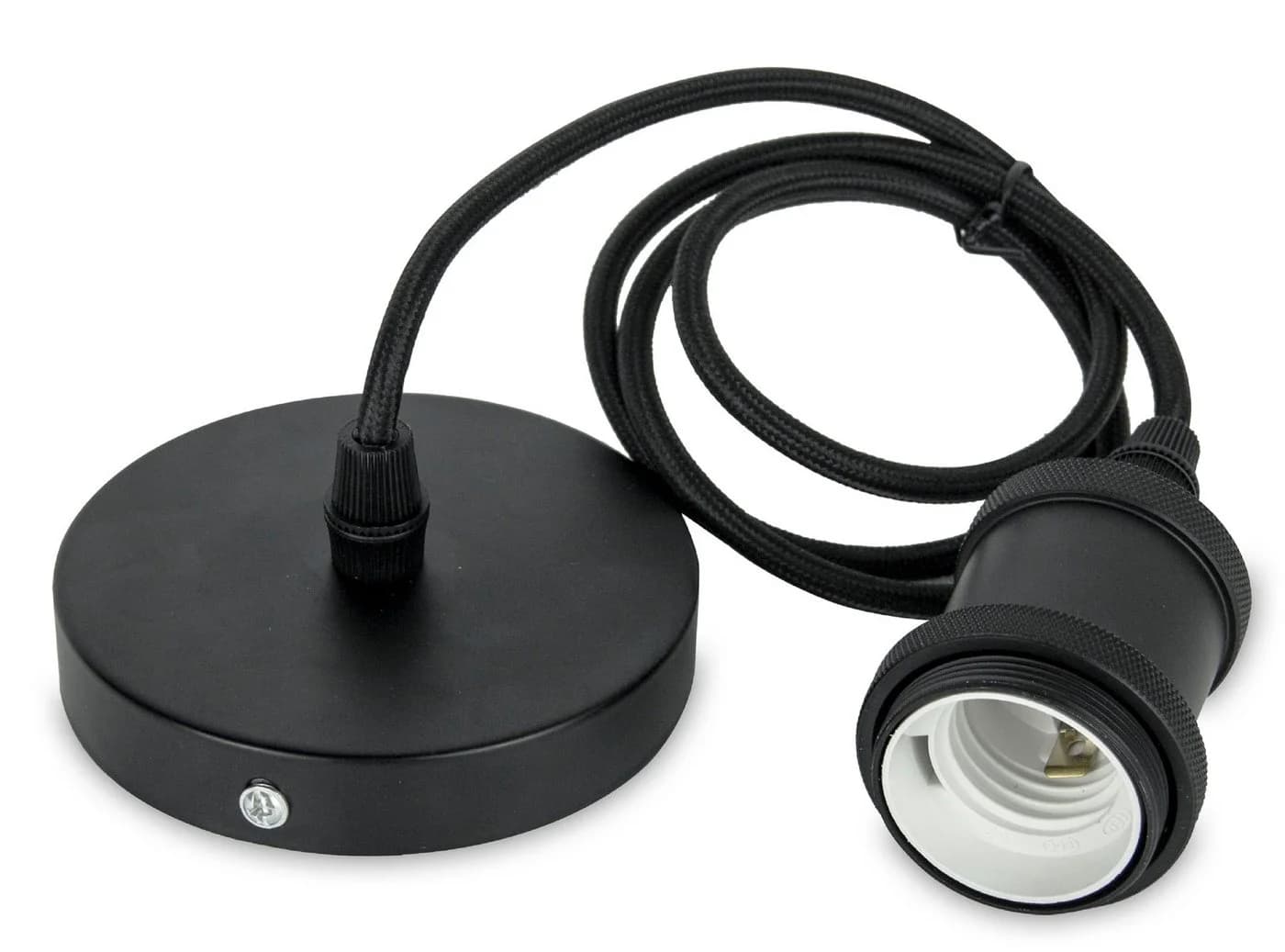 TRANGO Pendelleuchte 9000B Schwarz E27 Industriell