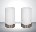 TRANGO LED Tischleuchte Paula 2er Pack Weiß/Nickel matt Bild 4