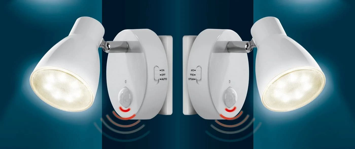 TRANGO LED Steckdosenleuchte 2er Set 2635-026 LED Sensor Nachtlicht *MILO* mit Bewegungssensor & Automatikfunktion in Weiß Sicherheitslicht 230V Steckdosenlampe, Wandlampe, Orientierungslicht, Nachtlampe, Steckdosenlicht - Bild 2