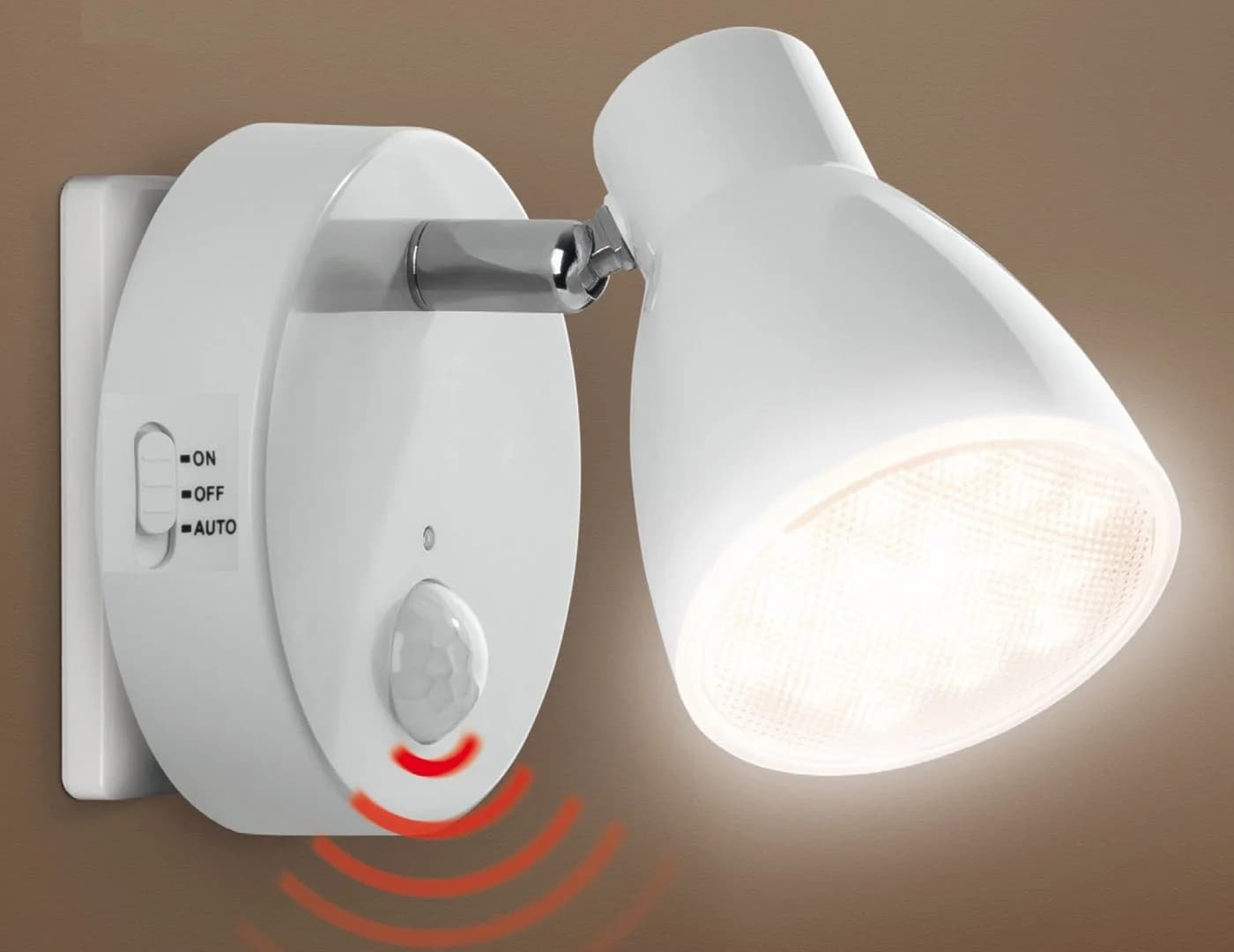 TRANGO LED Steckdosenleuchte 2er Set 2635-026 LED Sensor Nachtlicht *MILO* mit Bewegungssensor & Automatikfunktion in Weiß Sicherheitslicht 230V Steckdosenlampe, Wandlampe, Orientierungslicht, Nachtlampe, Steckdosenlicht - Bild 5