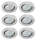 TRANGO LED Einbaustrahler 6er Set Aluminium gebürstet 3000K warmweiß Bild 2
