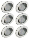 TRANGO LED Einbaustrahler 6er Set Aluminium gebürstet 3000K warmweiß Bild 4