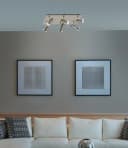 TRANGO LED Deckenstrahler 6-flammig Edelstahl-Optik Dimmbar Bild 1