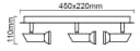 TRANGO LED Deckenstrahler 6-flammig Edelstahl-Optik Dimmbar Bild 3