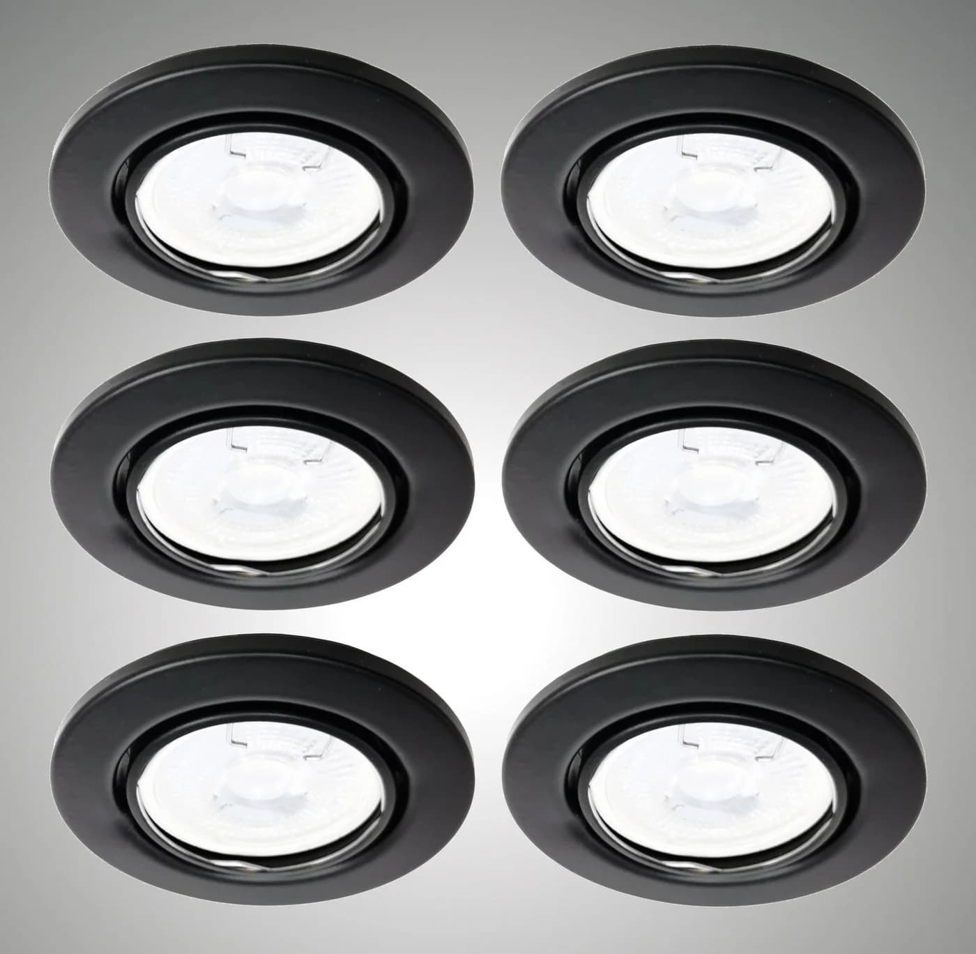 TRANGO 6er Set LED Einbaustrahler Schwarz matt 3-Stufen dimmbar - Bild 2