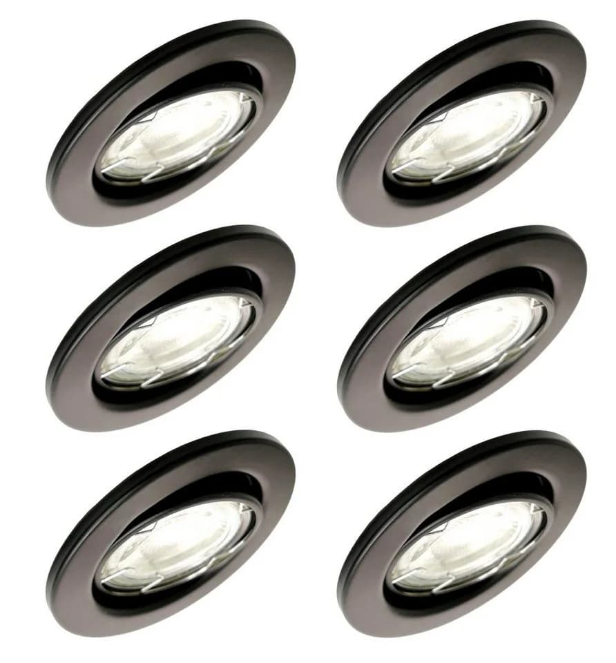 TRANGO 6er Set LED Einbaustrahler Schwarz matt 3-Stufen dimmbar - Bild 3