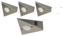 TRANGO LED Unterbauleuchte 4er Set Edelstahl 3000K warmweiß Bild 1