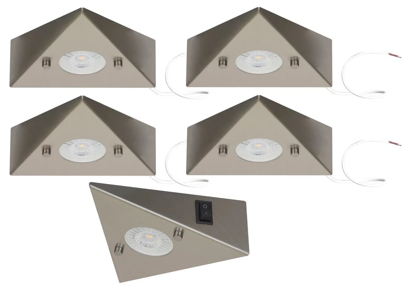 TRANGO LED Unterbauleuchte 5er Set Edelstahl Modern - Bild 2