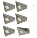TRANGO LED Unterbauleuchte 6er Set Edelstahl 3000K warmweiß Bild 1