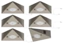 TRANGO LED Unterbauleuchte 6er Set Edelstahl 3000K warmweiß Bild 2