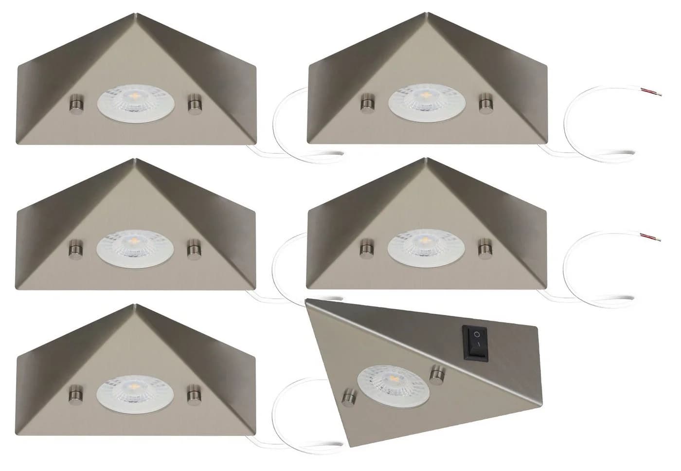 TRANGO LED Unterbauleuchte 6er Set Edelstahl 3000K warmweiß - Bild 2