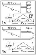 TRANGO LED Unterbauleuchte 6er Set Edelstahl 3000K warmweiß Bild 4