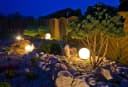 TRANGO Gartenkugel LED 20cm Weiß matt IP65 Bild 1