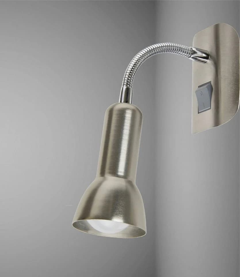 TRANGO LED Steckdosenleuchte ANNA Nickel matt inkl. LED - Bild 3