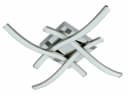 TRANGO LED Deckenleuchte WAVE 4-flammig Dimmbar Nickel matt Chrom Bild 4