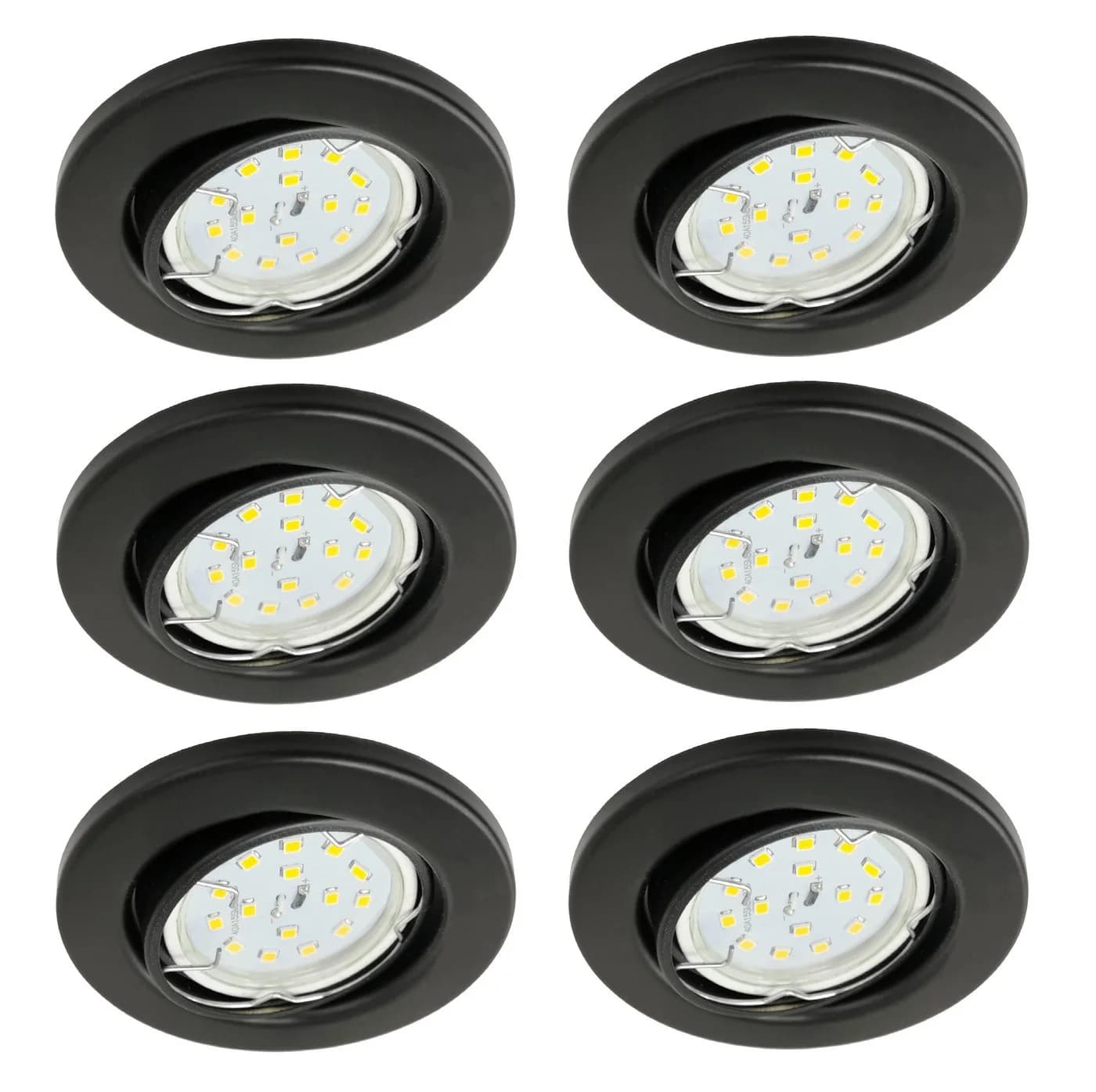 TRANGO LED Einbauleuchte 6er Set Schwarz matt GU10 - Bild 2
