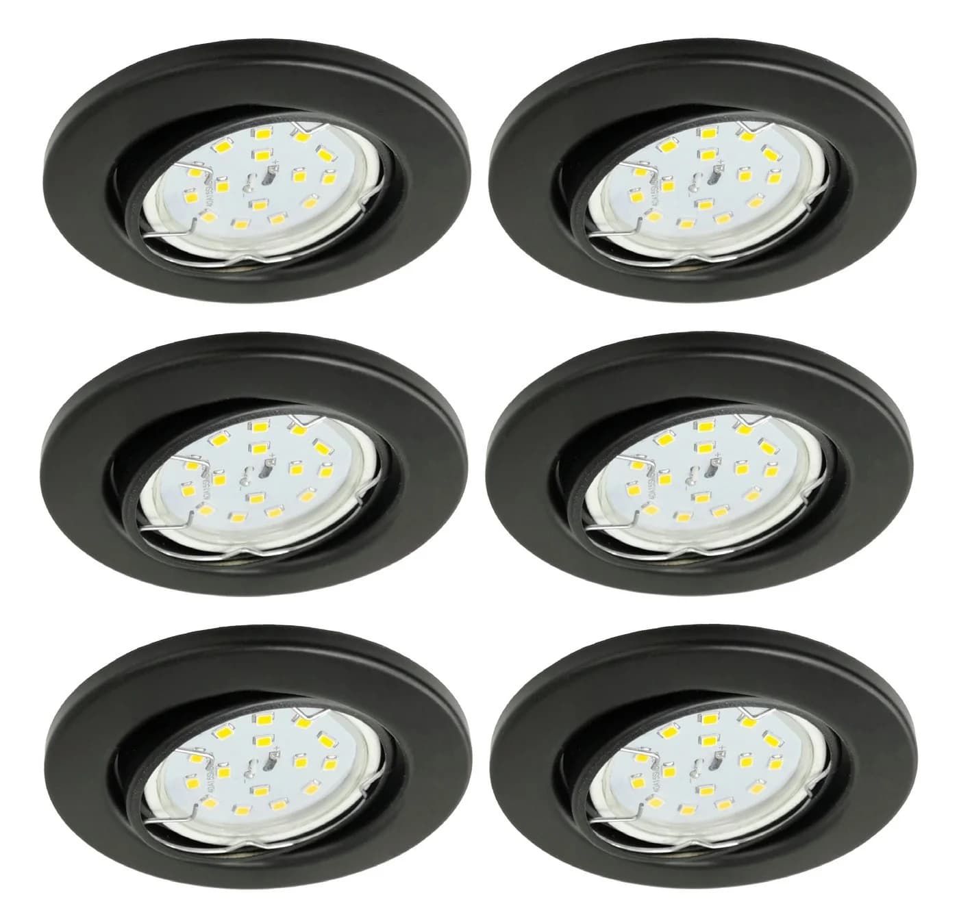 TRANGO LED Einbauleuchte 6er Set Schwarz matt GU10 - Bild 3