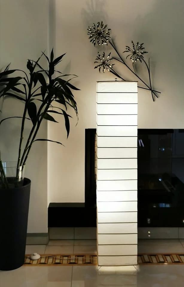 TRANGO LED Stehlampe EUROPA Weiß Reispapier Modern - Bild 5