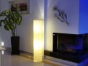 TRANGO LED Stehlampe OSLO Beige Handmade Reispapier 125cm Bild 1