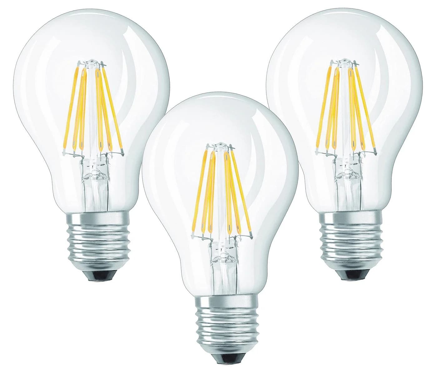 Trango LED-Leuchtmittel, 3er Pack E27 8 Watt 850 Lumen 3000K warmweiß - Bild 2