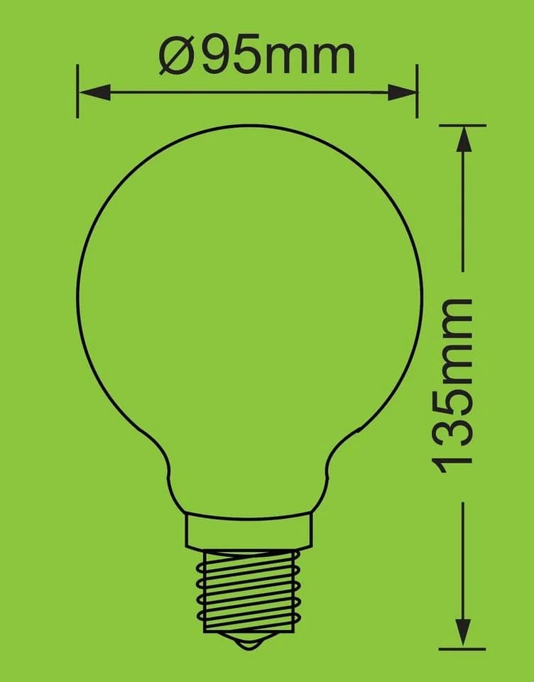 TRANGO LED-Leuchtmittel E27 4W 2500K Amber Vintage Filament Lampe