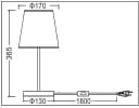 TRANGO LED Tischleuchte Grau Stoffschirm E14 Nachttischlampe Bild 1