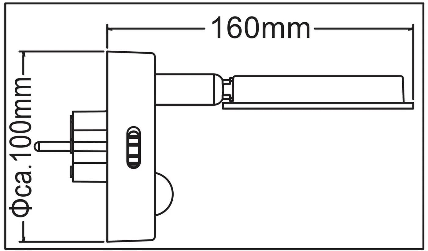 TRANGO LED Nachtlicht mit Bewegungsmelder Silber 3,5W