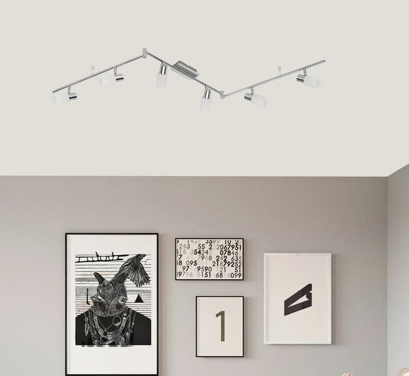 TRANGO LED Deckenleuchte 6-flammig Chrom-Optik Aluminium gebürstet GRACE inkl. 6x G9 LED Leuchtmittel 3.000K warmweiß - Bild 3